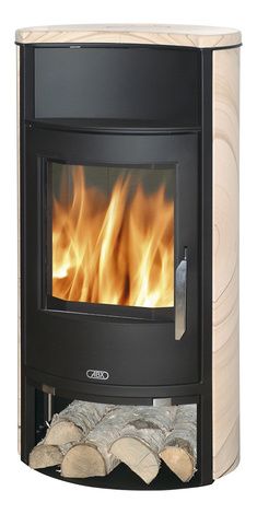 Печь-камин ABX Pori 5, черная сталь, бразильский песчаник с верхней плитой в Бердске